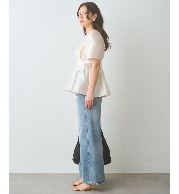  「《4/2追加スタート》【インフルエンサーコラボ】オーガンジーペプラムブラウス」|シャツ・ブラウス|