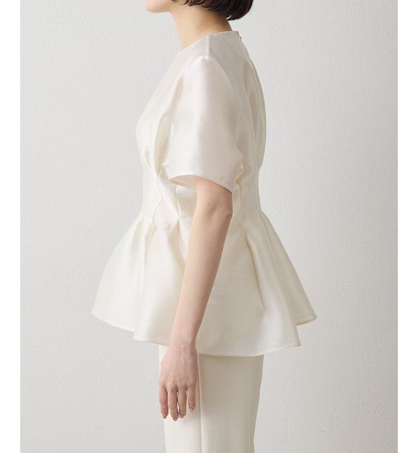  「《4/2追加スタート》【インフルエンサーコラボ】オーガンジーペプラムブラウス」|シャツ・ブラウス|