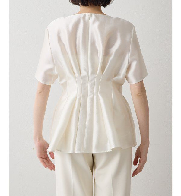  「《4/2追加スタート》【インフルエンサーコラボ】オーガンジーペプラムブラウス」|シャツ・ブラウス|