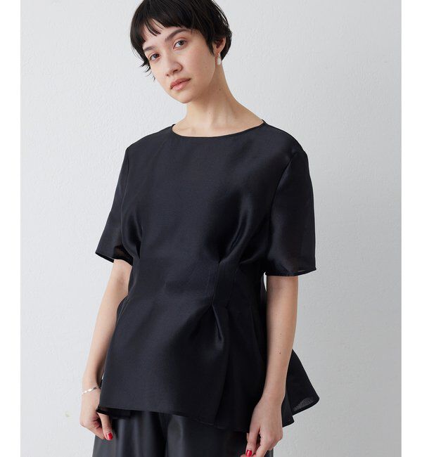  「《4/2追加スタート》【インフルエンサーコラボ】オーガンジーペプラムブラウス」|シャツ・ブラウス|