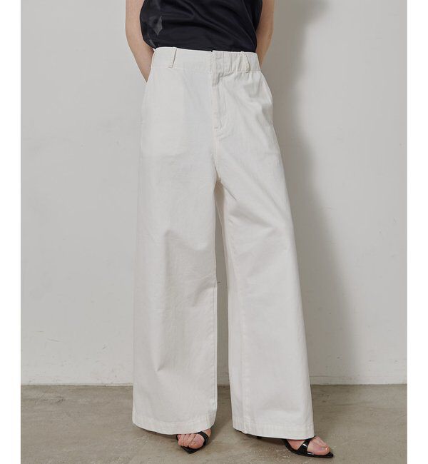  「ワンウォッシュチノパンツ」|チノ|オフホワイト