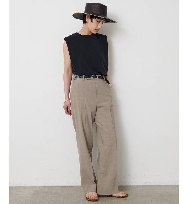 「平織りストレッチパンツ」|チノ|