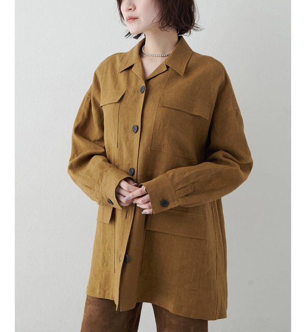  「リネンポケットジャケット」|テーラードジャケット|