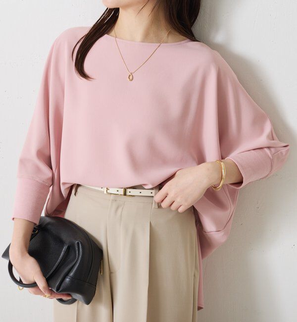  「《高機能/オールシーズン着られる》ジャージ袖リブブラウス」|シャツ・ブラウス|