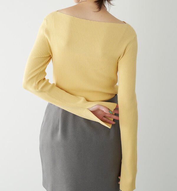  「デザインネックリブニット」|ニット・セーター|