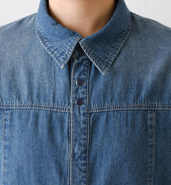  「ボウタイデニムシャツ」|シャツ・ブラウス|