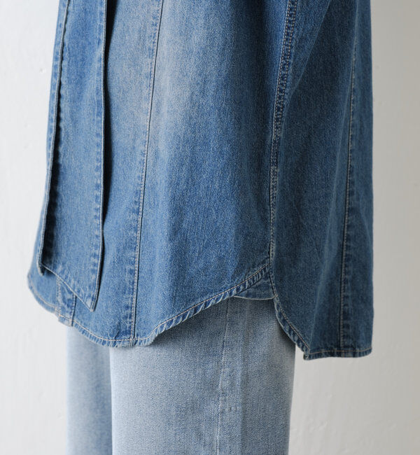  「ボウタイデニムシャツ」|シャツ・ブラウス|
