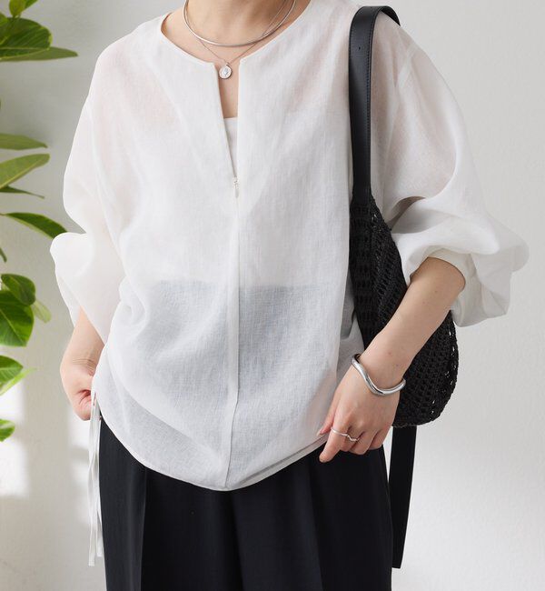  「《人気アイテム再販売！》ジップドロストブラウス」|シャツ・ブラウス|