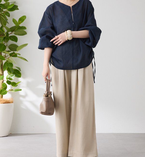  「《人気アイテム再販売！》ジップドロストブラウス」|シャツ・ブラウス|