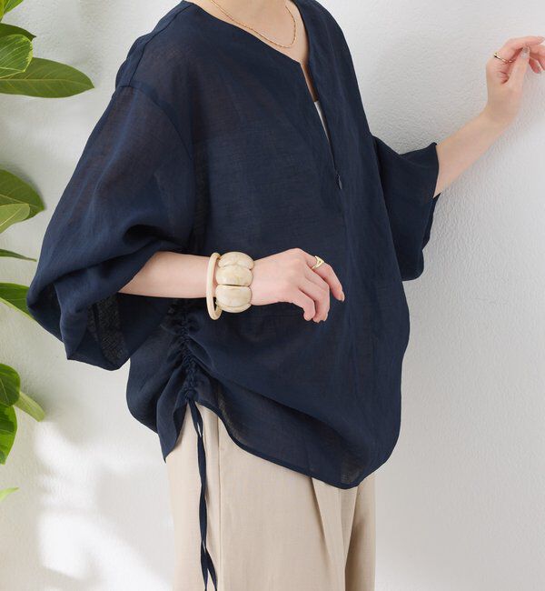  「《人気アイテム再販売！》ジップドロストブラウス」|シャツ・ブラウス|