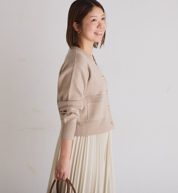  「スキッパースウェットライクカーディガン」|ニット・セーター|