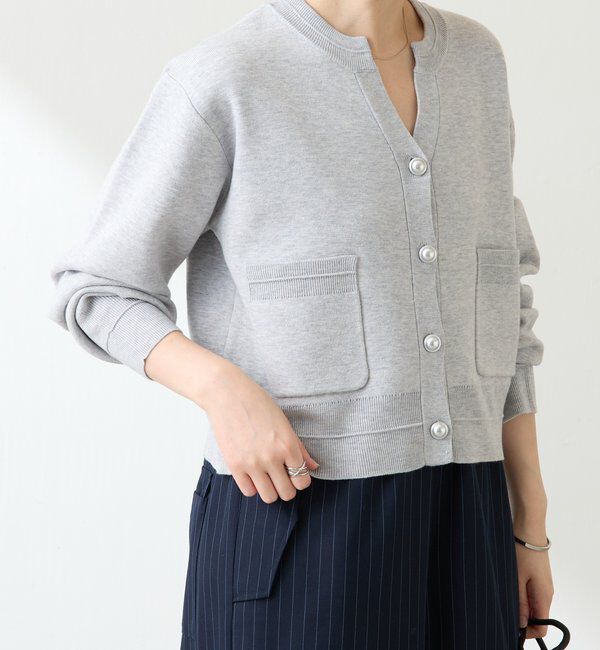  「スキッパースウェットライクカーディガン」|ニット・セーター|
