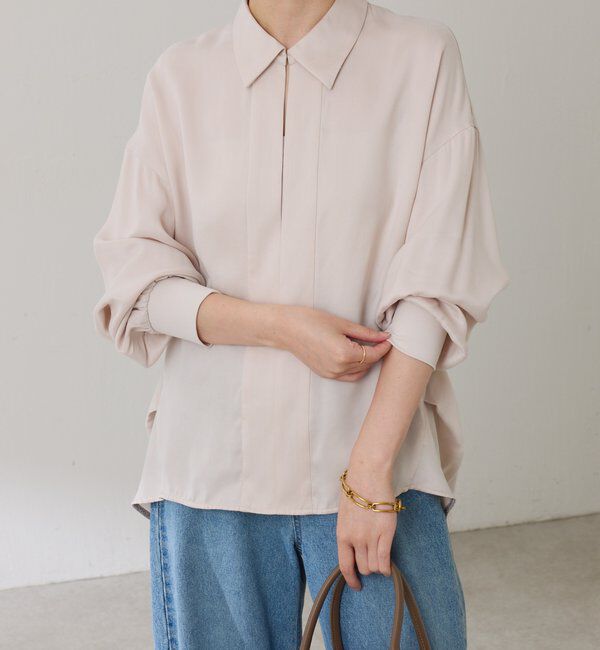  「スキッパー袖リブブラウス」|シャツ・ブラウス|