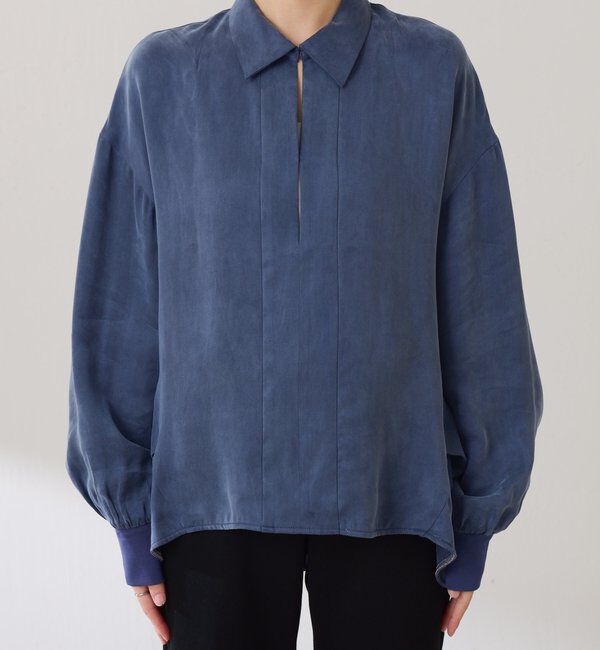  「スキッパー袖リブブラウス」|シャツ・ブラウス|