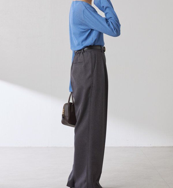  「シアーラメリブスクエアカットソー」|Tシャツ・カットソー|