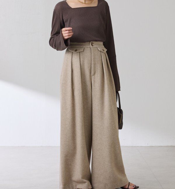  「シアーラメリブスクエアカットソー」|Tシャツ・カットソー|