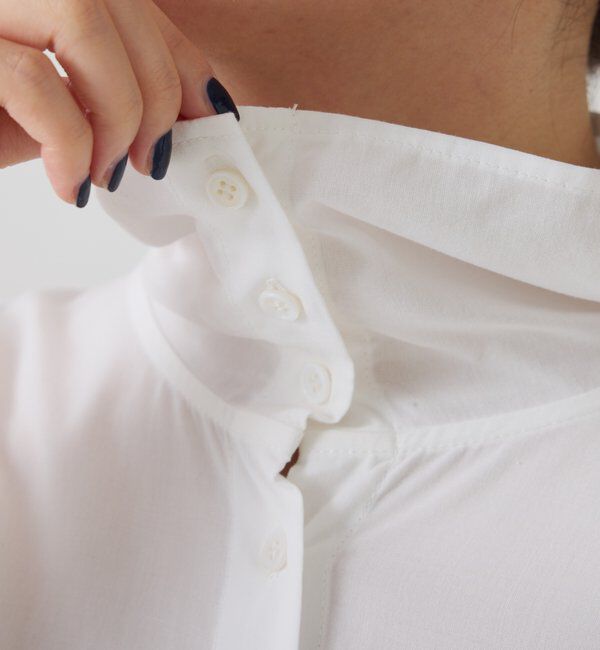  「裾レースハイネックシャツ」|シャツ・ブラウス|