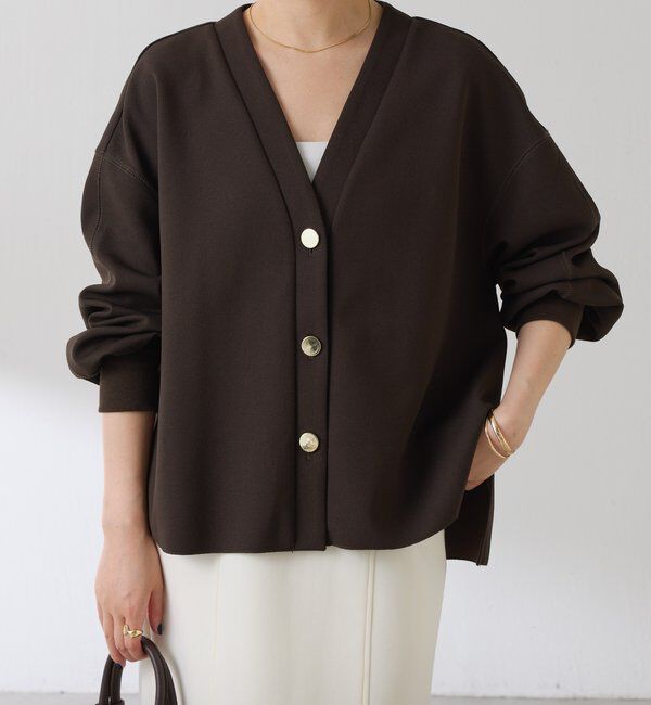  「《WEB限定/気温調整に◎》メタル釦ジョーゼットカーディガン」|Tシャツ・カットソー|