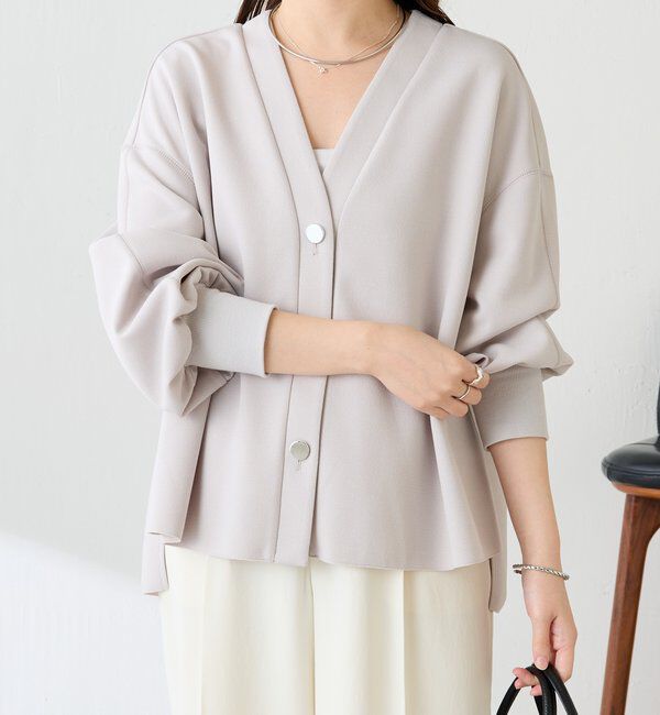 「《WEB限定/気温調整に◎》メタル釦ジョーゼットカーディガン」|Tシャツ・カットソー|