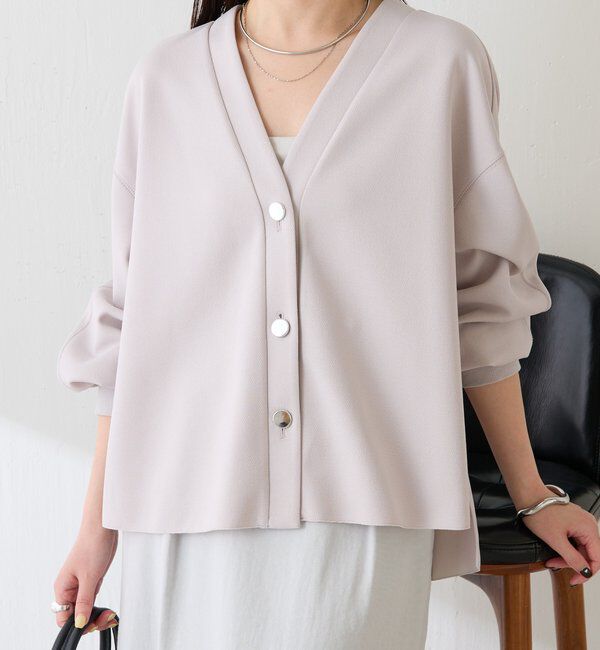  「《WEB限定/気温調整に◎》メタル釦ジョーゼットカーディガン」|Tシャツ・カットソー|