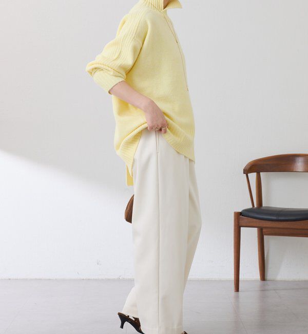  「ウール混スリットタートルニット」|ニット・セーター|