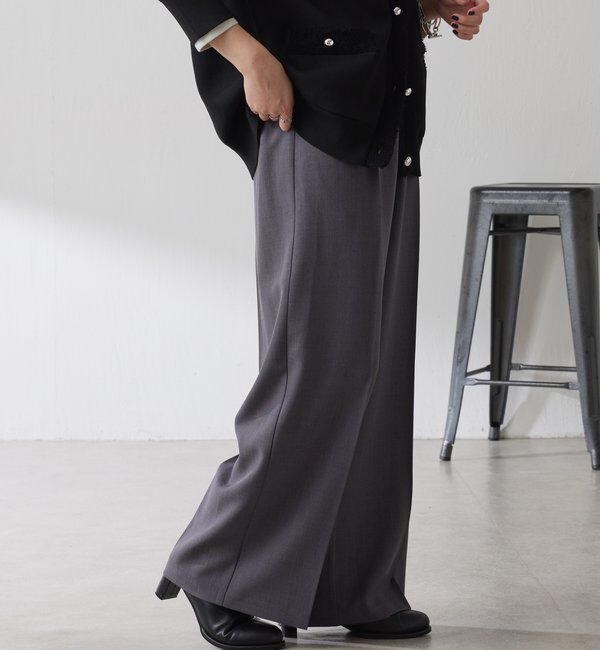  「ラメストライプゴムベルトパンツ」|チノ|