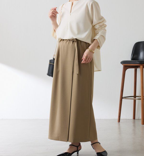  「ウールライクベルテッドスカート」|スカート|