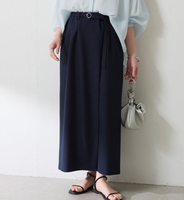  「ウールライクベルテッドスカート」|スカート|