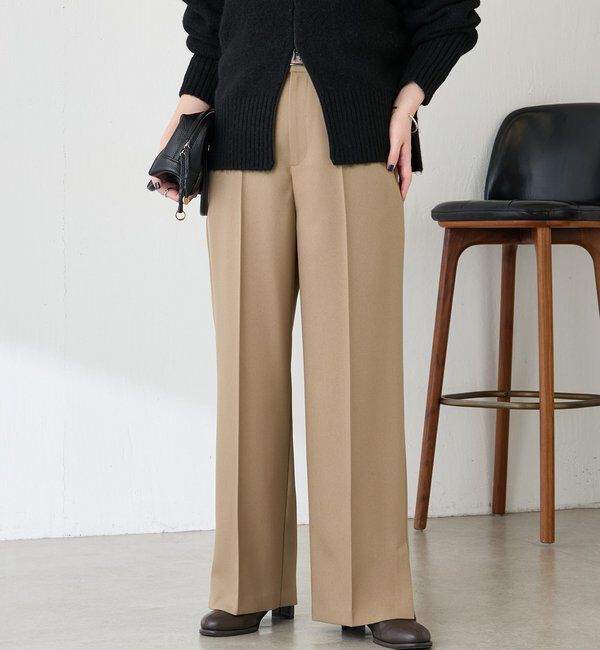  「ウールライクストレートパンツ」|チノ|