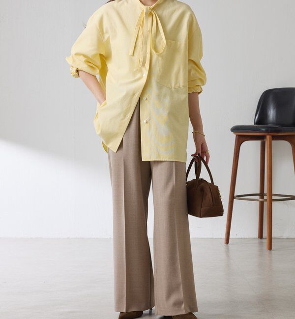  「ナローボウタイオーバーシャツ」|シャツ・ブラウス|