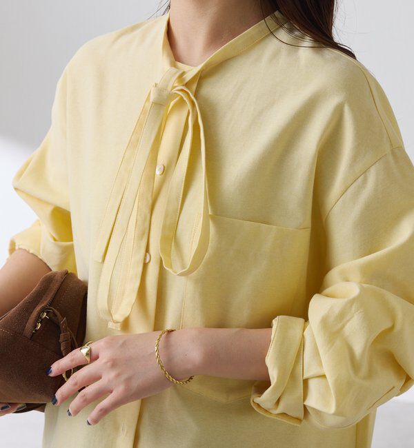  「ナローボウタイオーバーシャツ」|シャツ・ブラウス|
