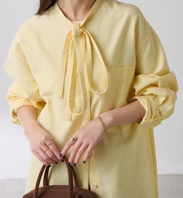  「ナローボウタイオーバーシャツ」|シャツ・ブラウス|