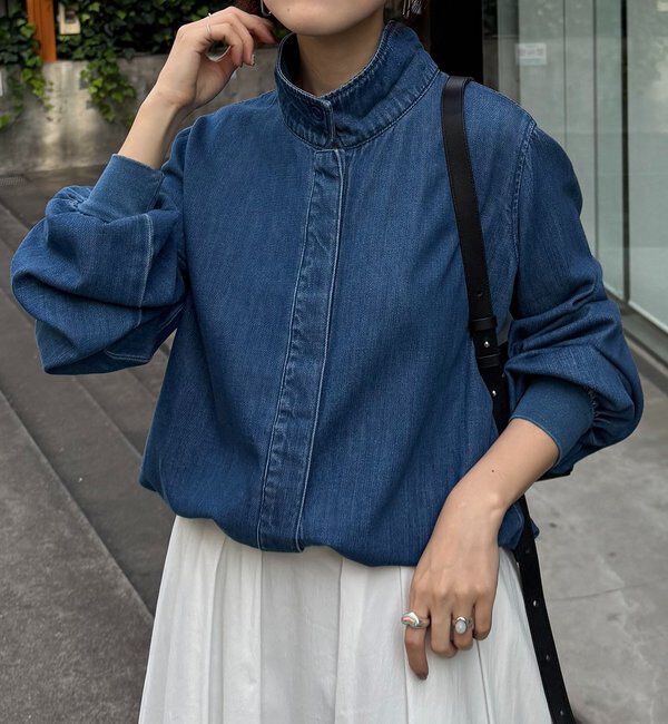  「Q.anos 2WAYデニムシャツ」|シャツ・ブラウス|