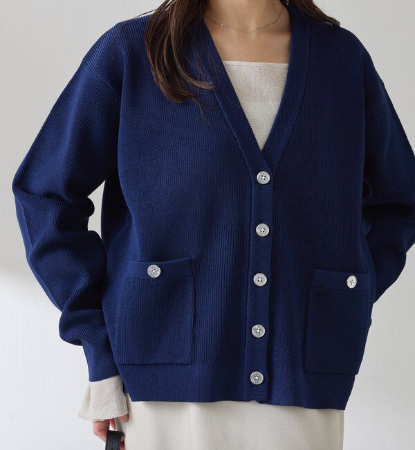  「ツヤボタンカーディガン」|ニット・セーター|