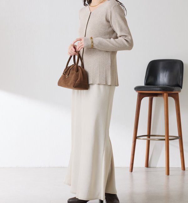  「リブペプラムカーディガン」|ニット・セーター|