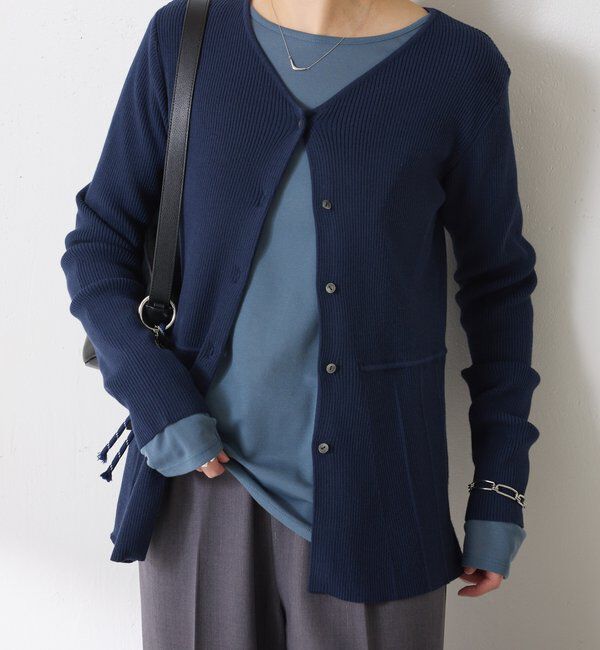  「リブペプラムカーディガン」|ニット・セーター|