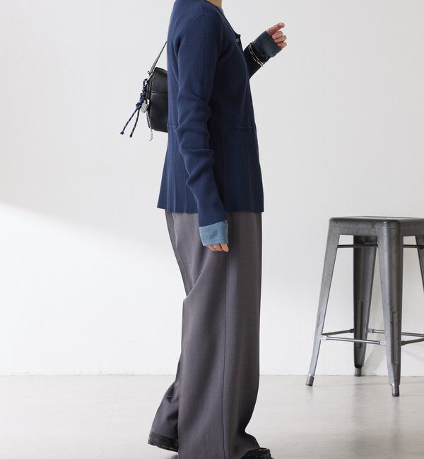  「リブペプラムカーディガン」|ニット・セーター|