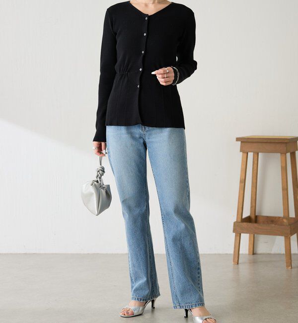  「リブペプラムカーディガン」|ニット・セーター|