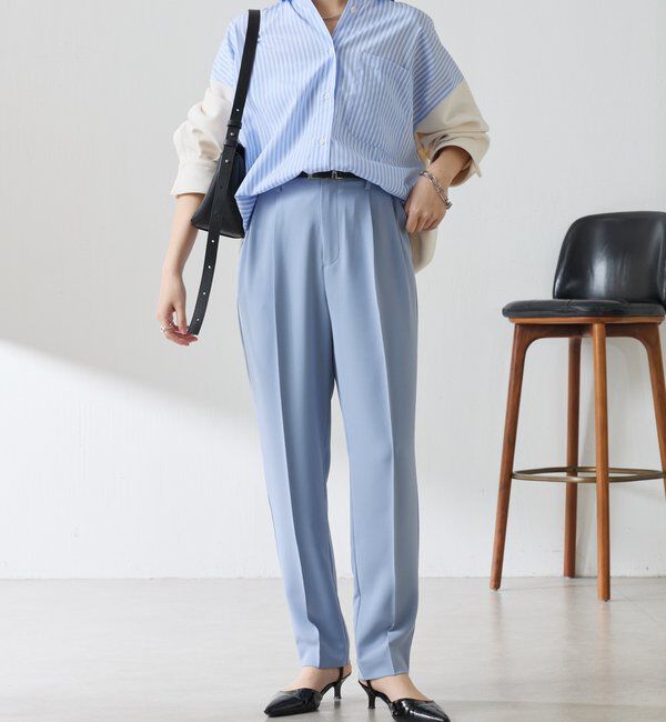  「ジャージスリムテーパードパンツ/セレモニー」|チノ|