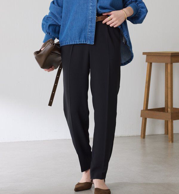  「ジャージスリムテーパードパンツ/セレモニー」|チノ|