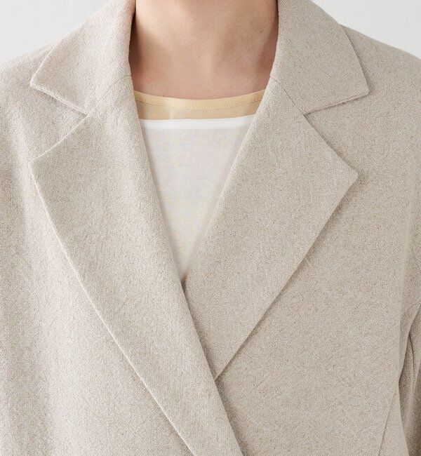  「コットンリネンオーバーダブルジャケット」|ベスト・ジレ|