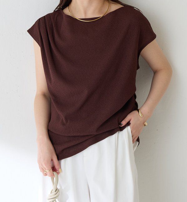  「【上品見えカットソー/シアー】アシメタックフレンチカットソー」|Tシャツ・カットソー|