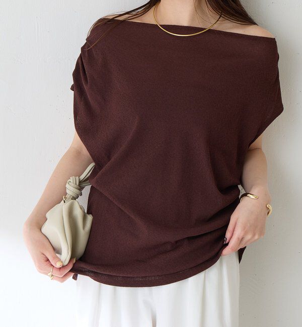  「【上品見えカットソー/シアー】アシメタックフレンチカットソー」|Tシャツ・カットソー|