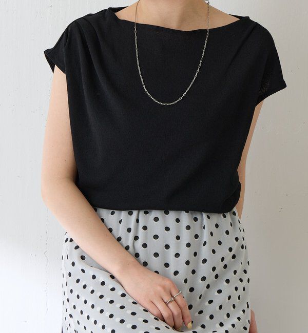  「【上品見えカットソー/シアー】アシメタックフレンチカットソー」|Tシャツ・カットソー|