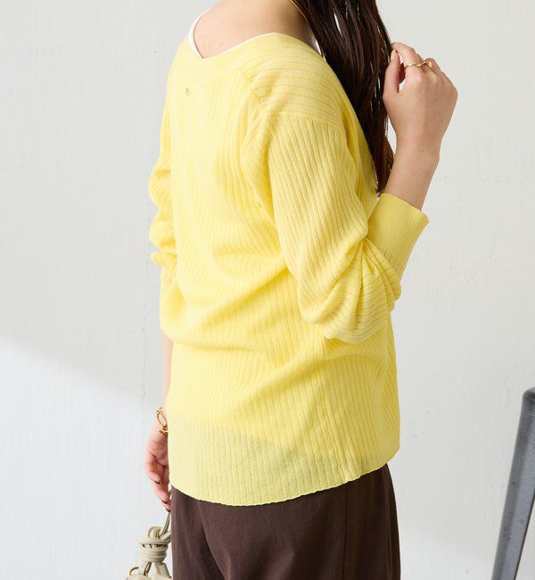  「ドライコットンワイドリブカーディガン」|ニット・セーター|