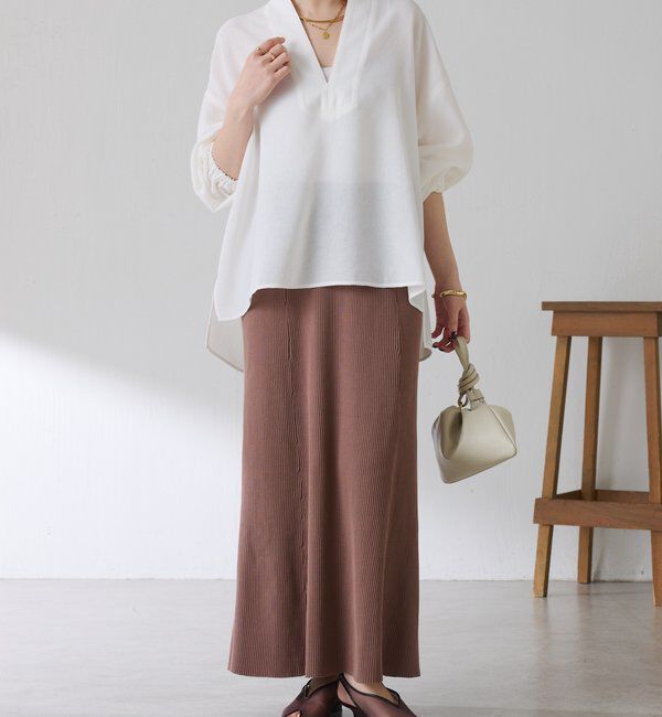  「【接触冷感】ドライコットンマーメイドスカート」|スカート|