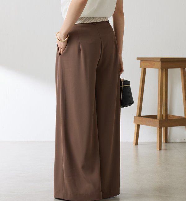  「《再入荷決定！SNSで人気》【Nuel/ヌエル】 2WAYハイウエストパンツ」|チノ|