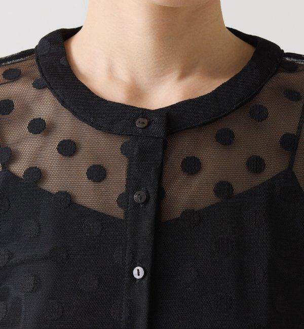  「【Nuel/ヌエル】 キャミ付きドットカーディガン」|Tシャツ・カットソー|