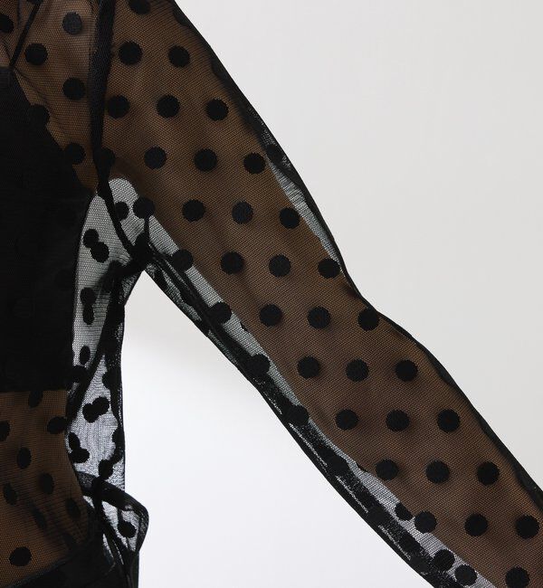  「【Nuel/ヌエル】 キャミ付きドットカーディガン」|Tシャツ・カットソー|