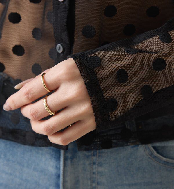  「【Nuel/ヌエル】 キャミ付きドットカーディガン」|Tシャツ・カットソー|